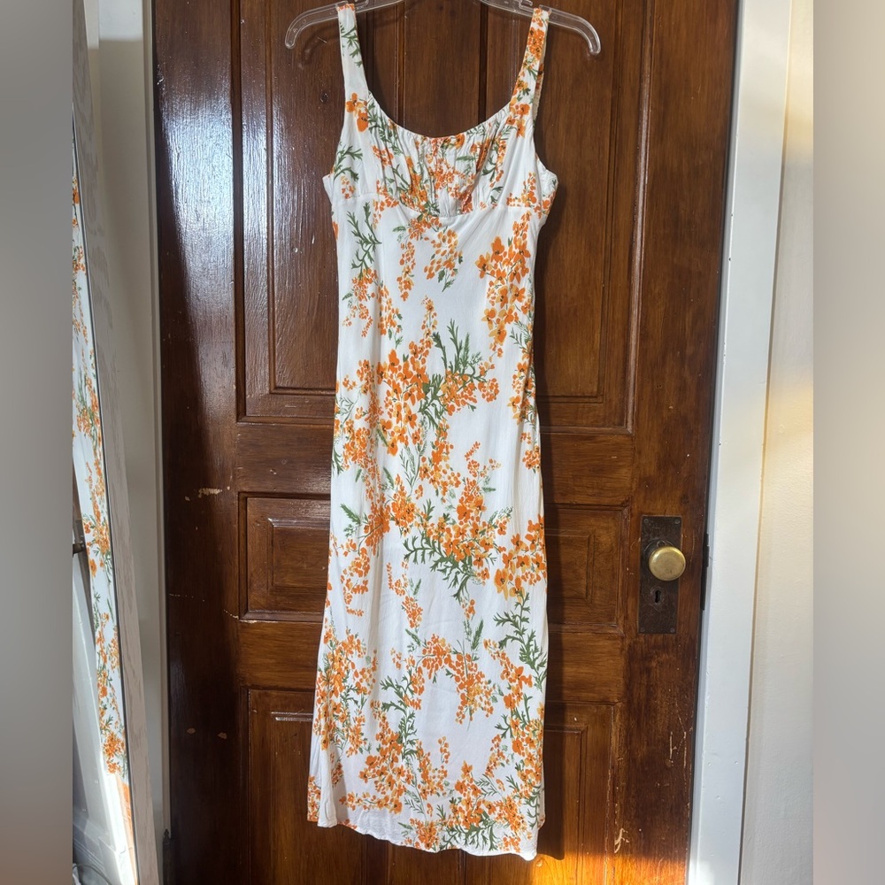 Sweet Pot Orange Floral Dress - Picture 12 of 12
